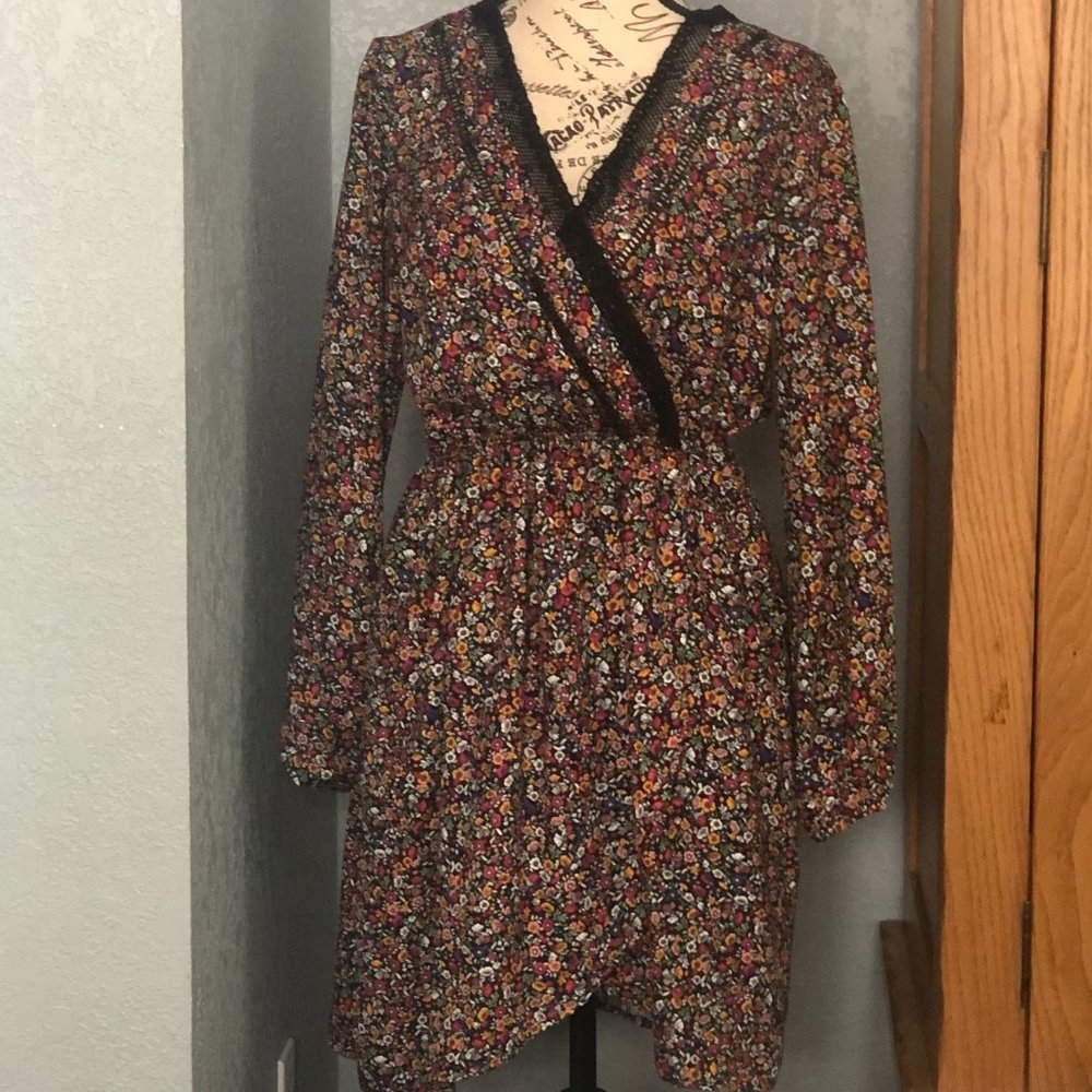 Band of Gypsies faux wrap dress